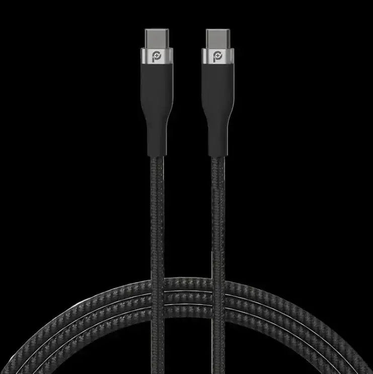 Powero+ Rapid Pro Premium Braided Cable USB-C to USB-C 60W, 1.2M - Black - GulfStore.com