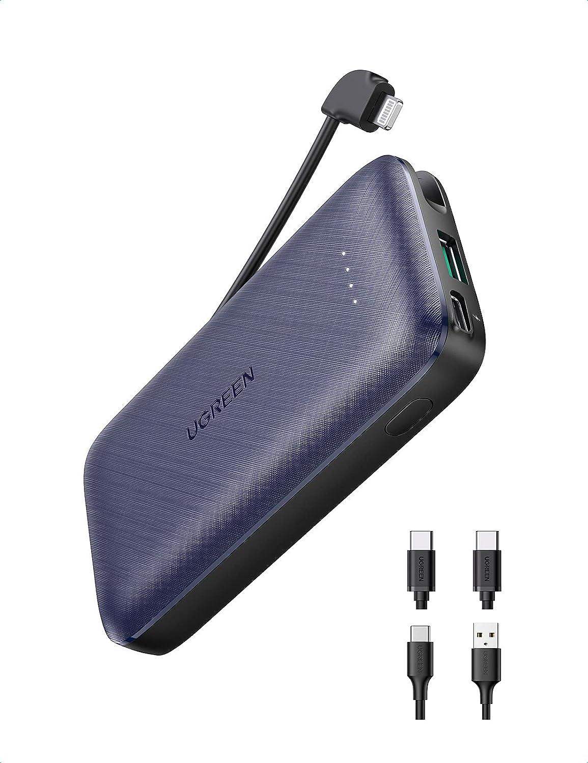 UGreen Power Bank 10000mAh Powerbank PD 20W wth Lightning Cable - GulfStore.com