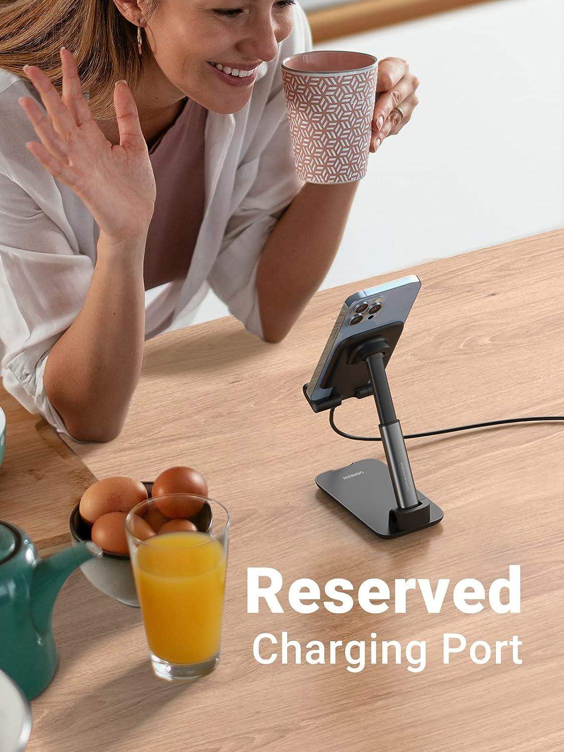 UGreen Height Adjustable Phone Stand - Black - GulfStore.com