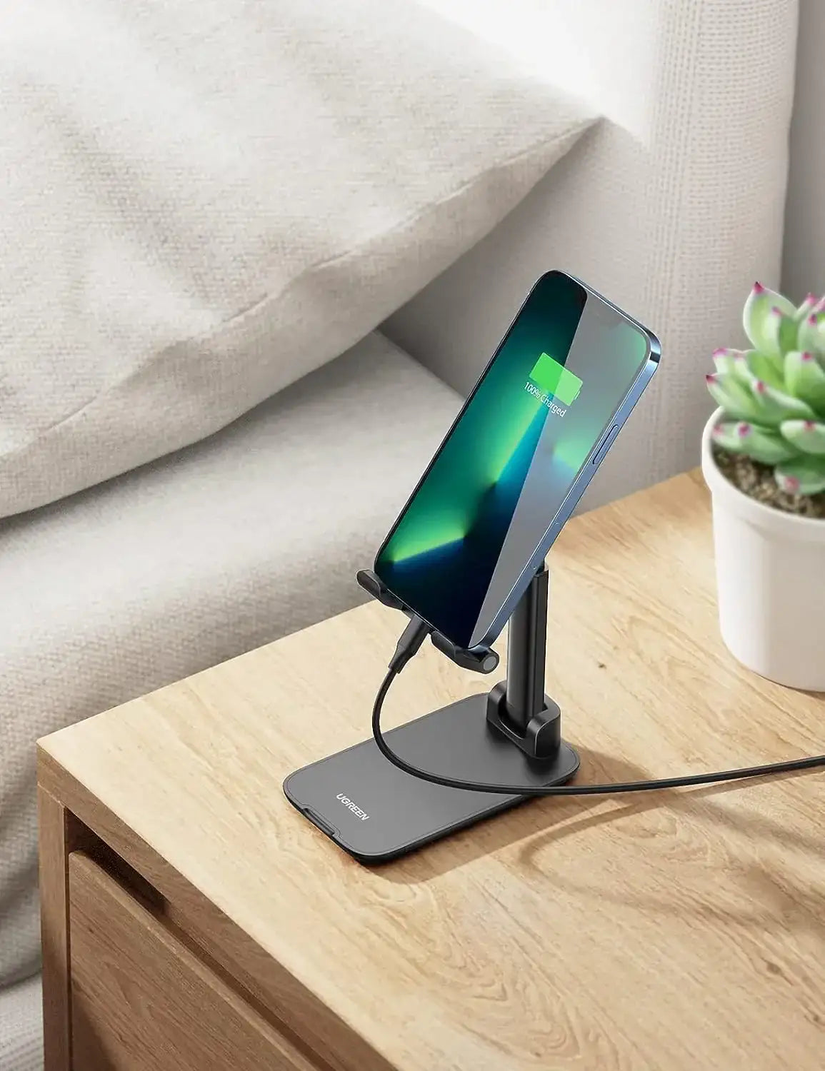 UGreen Height Adjustable Phone Stand - Black - GulfStore.com