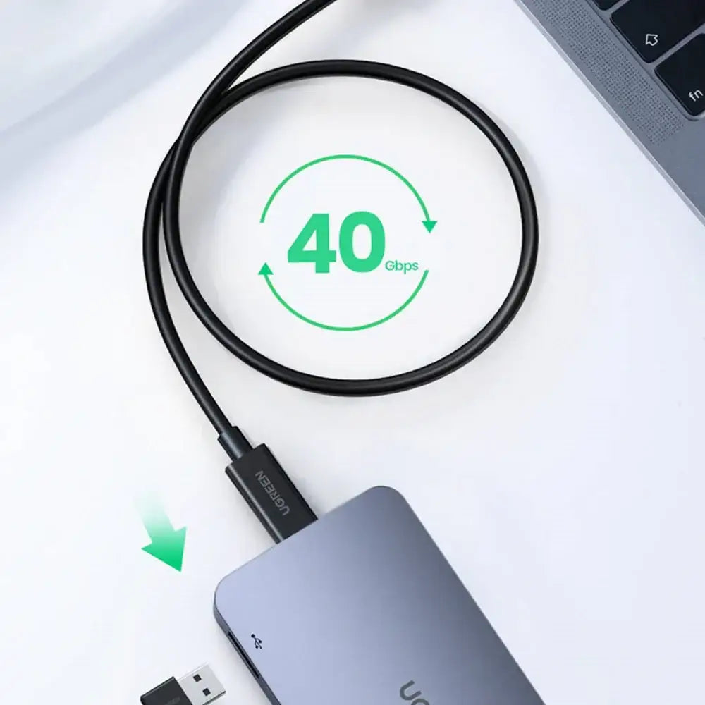 US501 | UGREEN | USB-C to USB-C Thunderbolt 4 Cable 0.8m (Black)US501 | 30389 - GulfStore.com