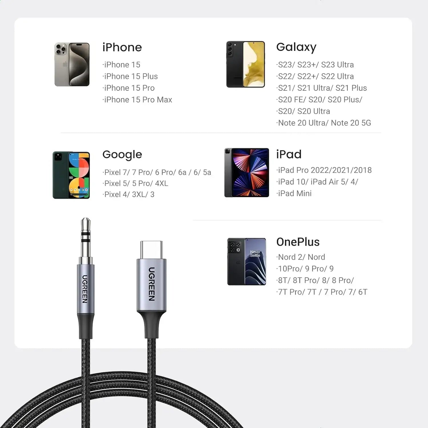 UGreen USB C to 3.5mm Stereo Cable - GulfStore.com