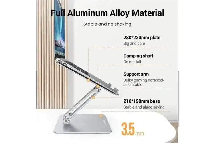 UGreen Laptop Stand Ergonomic Height Angle Adjustable - Silver - GulfStore.com