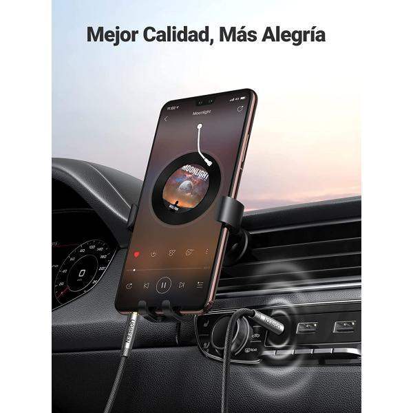 UGreen 3.5Mm Audio Cable Male To Male Auxiliary - Silver Gray - GulfStore.com