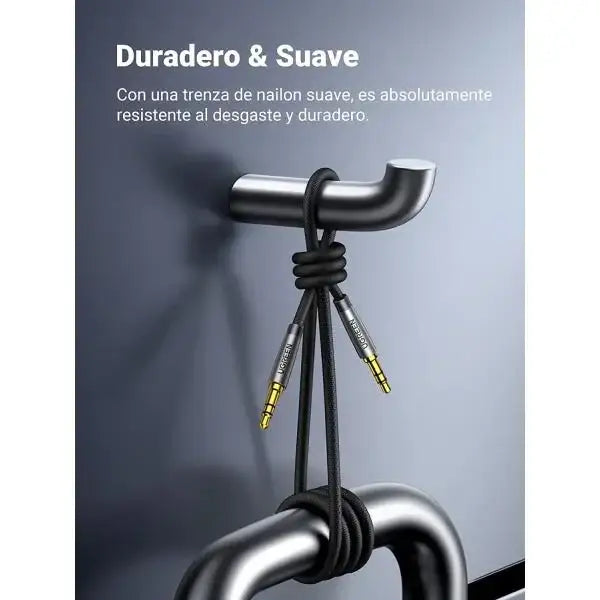 UGreen 3.5Mm Audio Cable Male To Male Auxiliary - Silver Gray - GulfStore.com