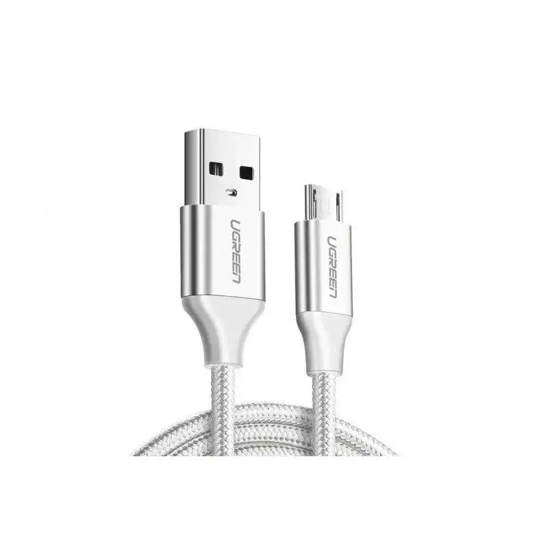 UGreen USB A to Micro Aluminum Braid 1M - White - GulfStore.com