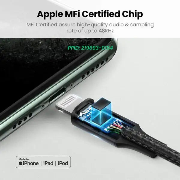 Ugreen MFi Lightning to 3.5mm Aux Cable for iPhone 2m - GulfStore.com