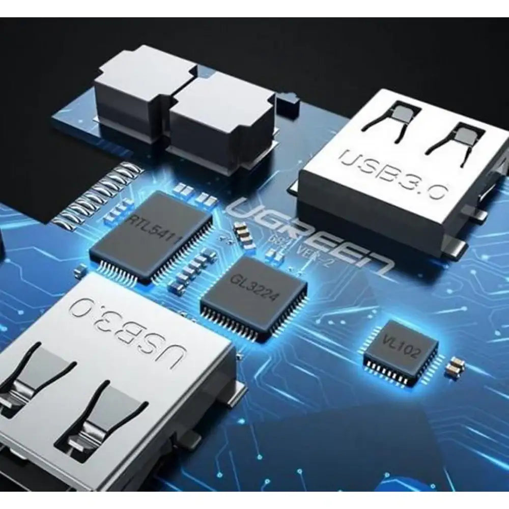 UGreen USB-C 6 in 1 Hub (HDMI + 3 * USB 3.0 + 3.5mm AUX + USB-C PD Port - GulfStore.com