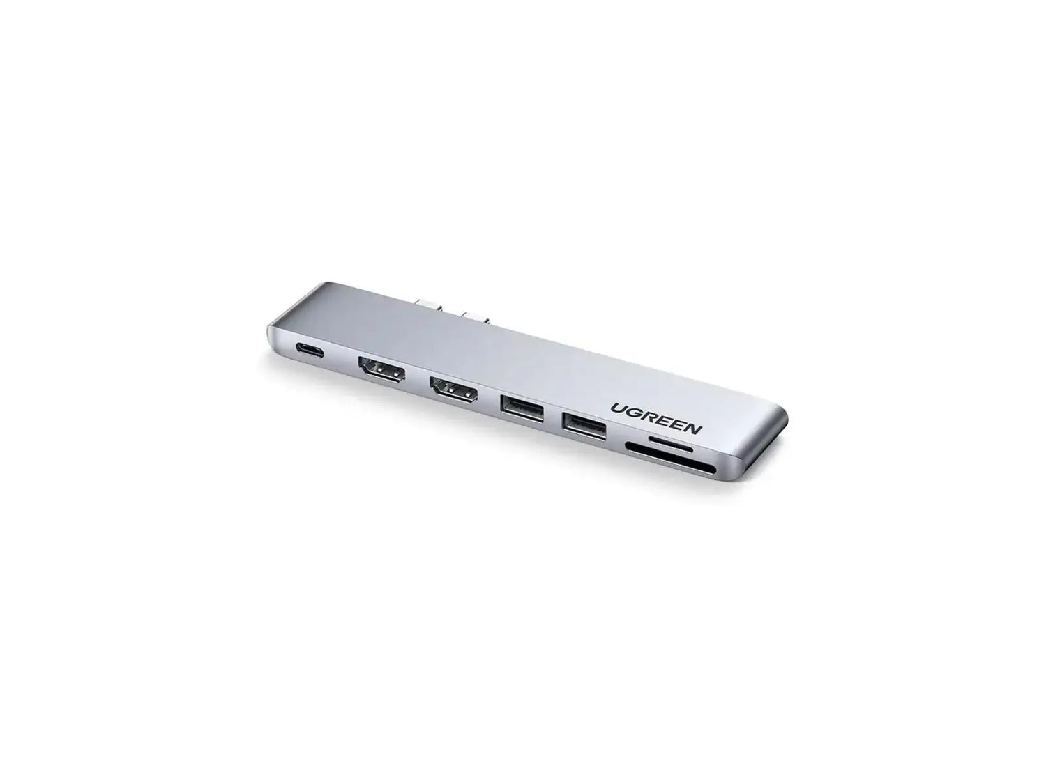 UGreen DUAL USB-C TO 2 USB3.0 + HDMI + TF SD + USB-C DOCK STATION - GulfStore.com