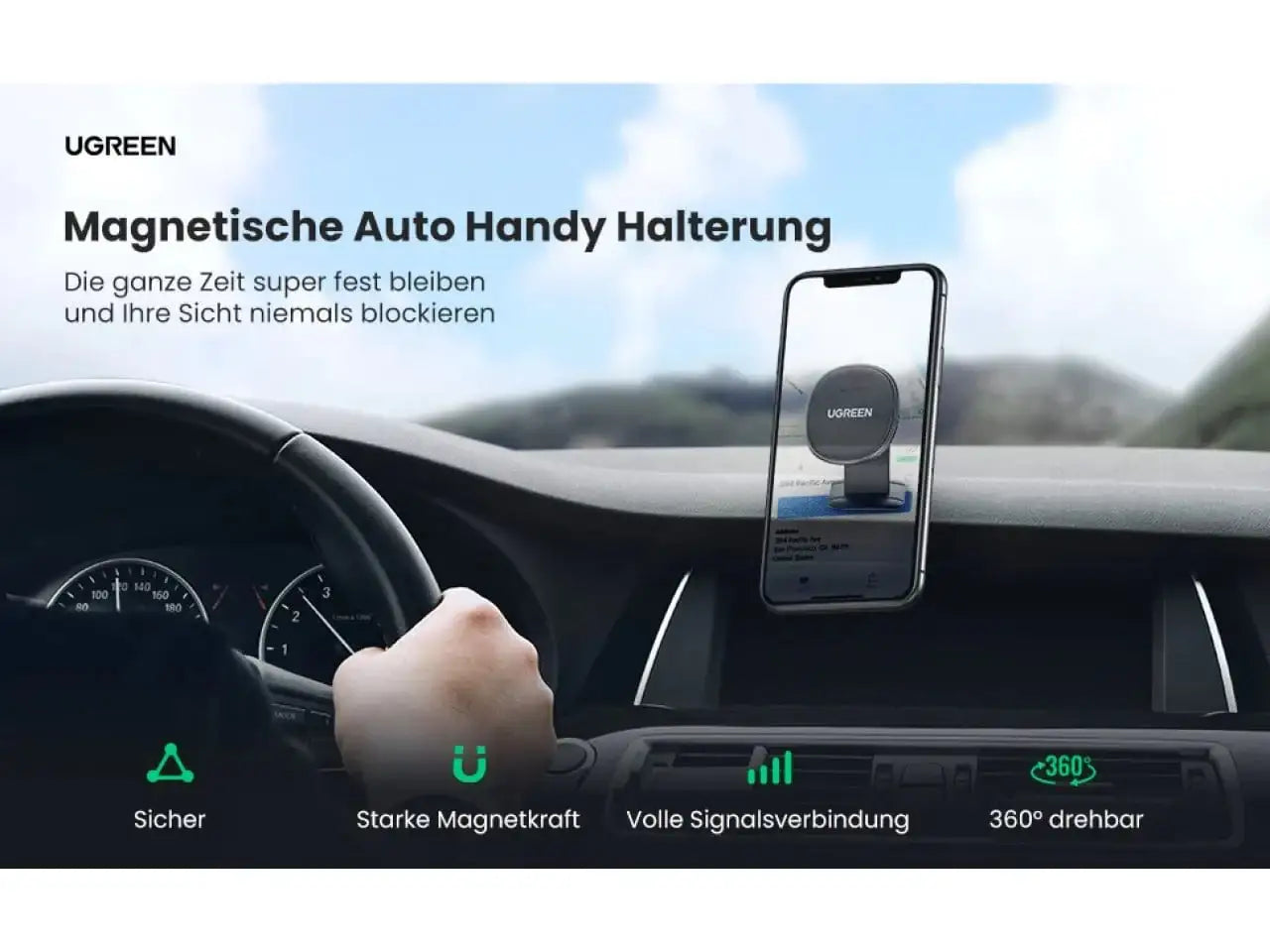 UGreen MAGNETIC PHONE HOLDER FOR CAR - GulfStore.com