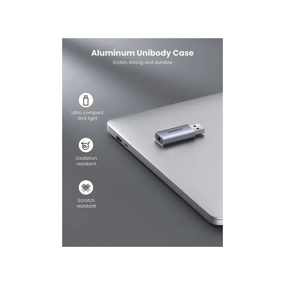UGreen Sound Card Adapter USB to 3.5mm - GulfStore.com