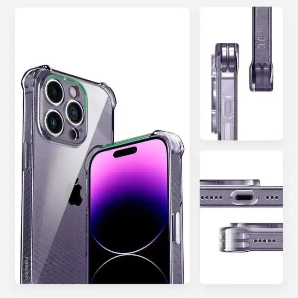 UGreen Gel Cover Bright Cushion Protective Case for iPhone 14 Pro - Transparent - GulfStore.com