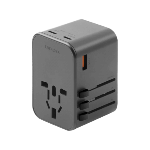 TWA-GAN65 | ENERGEA Travelworld Adapter Gan65 | 1A2C 65W | Gunmetal - GulfStore.com