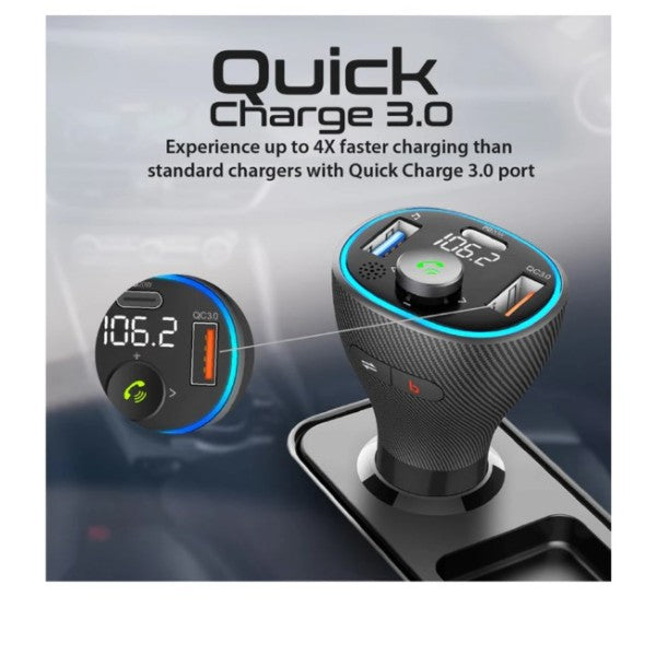 Promate 38W Universal Wireless Hands-free Kit with FM Transmitter - PowerTune-38W