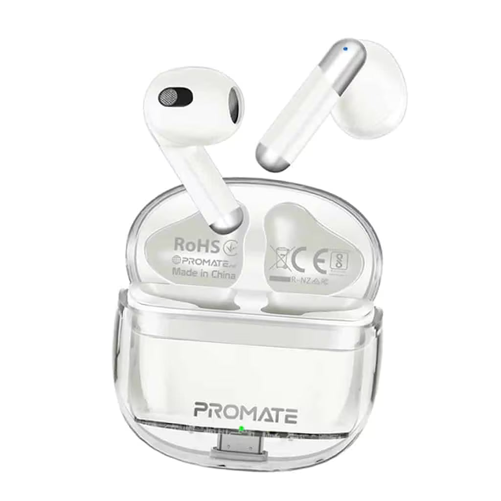 Promate TransPods High Definition Transparent TWS Earbuds with IntelliTouch