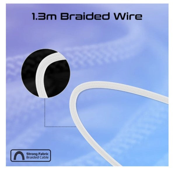 سماعة أذن أحادية سلكية مريحة داخل الأذن من بروميت، معتمدة من MFI، مزودة بموصل لايتنينج - أبيض