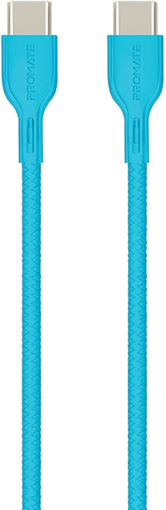 Promate cable 60W Type-C TO Type-C - 2 meter Blue - GulfStore.com