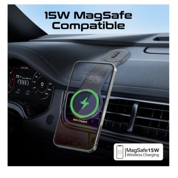 Promate 15W MagSafe Compatible Flexible Smartphone Charging Mount - LaxMount