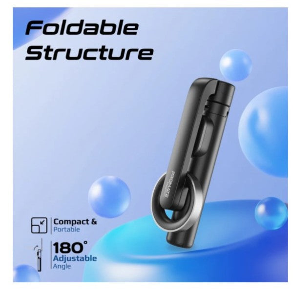Promate MagSafe Compatible Foldable Selfie Stick with Bluetooth Remote Control - MAGSTICK