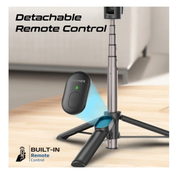 Promate MagSafe Compatible Foldable Selfie Stick with Bluetooth Remote Control - MAGSTICK