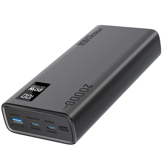 Promate BOLT-20PD Compact Smart Charging Power Bank with 22.5W USB-A Ports