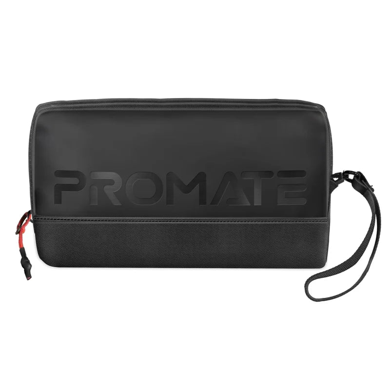 PROMATE Lightweight Tech Essential Organizer Pouch Bag with Multiple Pockets - Black