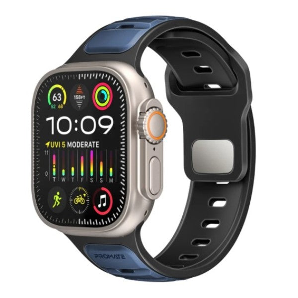 Durable Two-Toned Silicone Sporty Watch Band - Blue