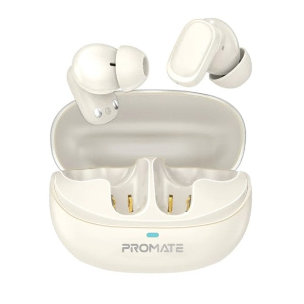 Promate High-Definition Lush-Pro TWS Earbuds with Intellitouch, White