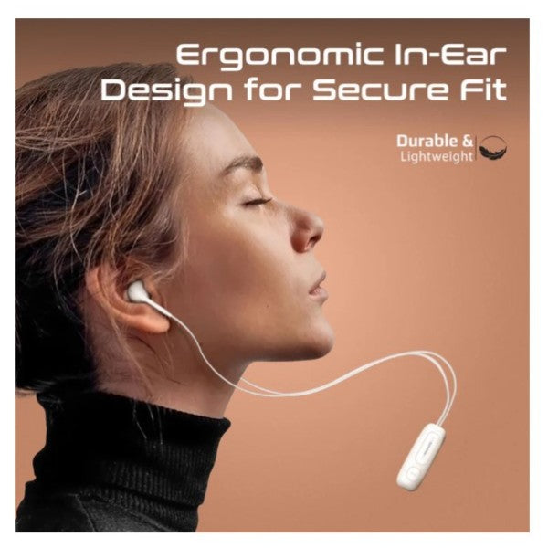 Promate Clip-On High Fidelity Wireless Dynamic Earphones, White