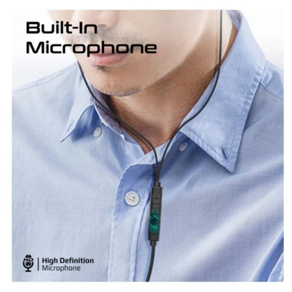 سماعات أذن ستيريو سلكية مريحة داخل الأذن بمنفذ USB-C وتقنية ENC - أسود