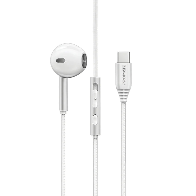 Promate Laxi-M one ear Type C Earphone - White