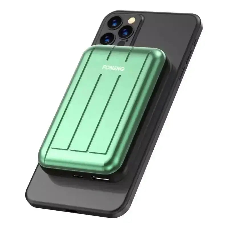 Foneng Magnetic Wireless Power Bank (5000 mAh) Q28-GRNQ28 - Green - GulfStore.com