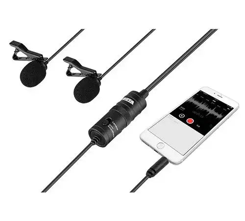 BOYA BY-M1DM DUAL OMNI-DIRECTIONAL LAVALIER MIC - GulfStore.com