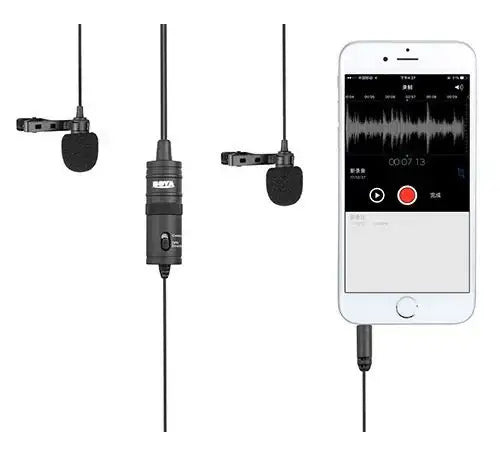 BOYA BY-M1DM DUAL OMNI-DIRECTIONAL LAVALIER MIC - GulfStore.com