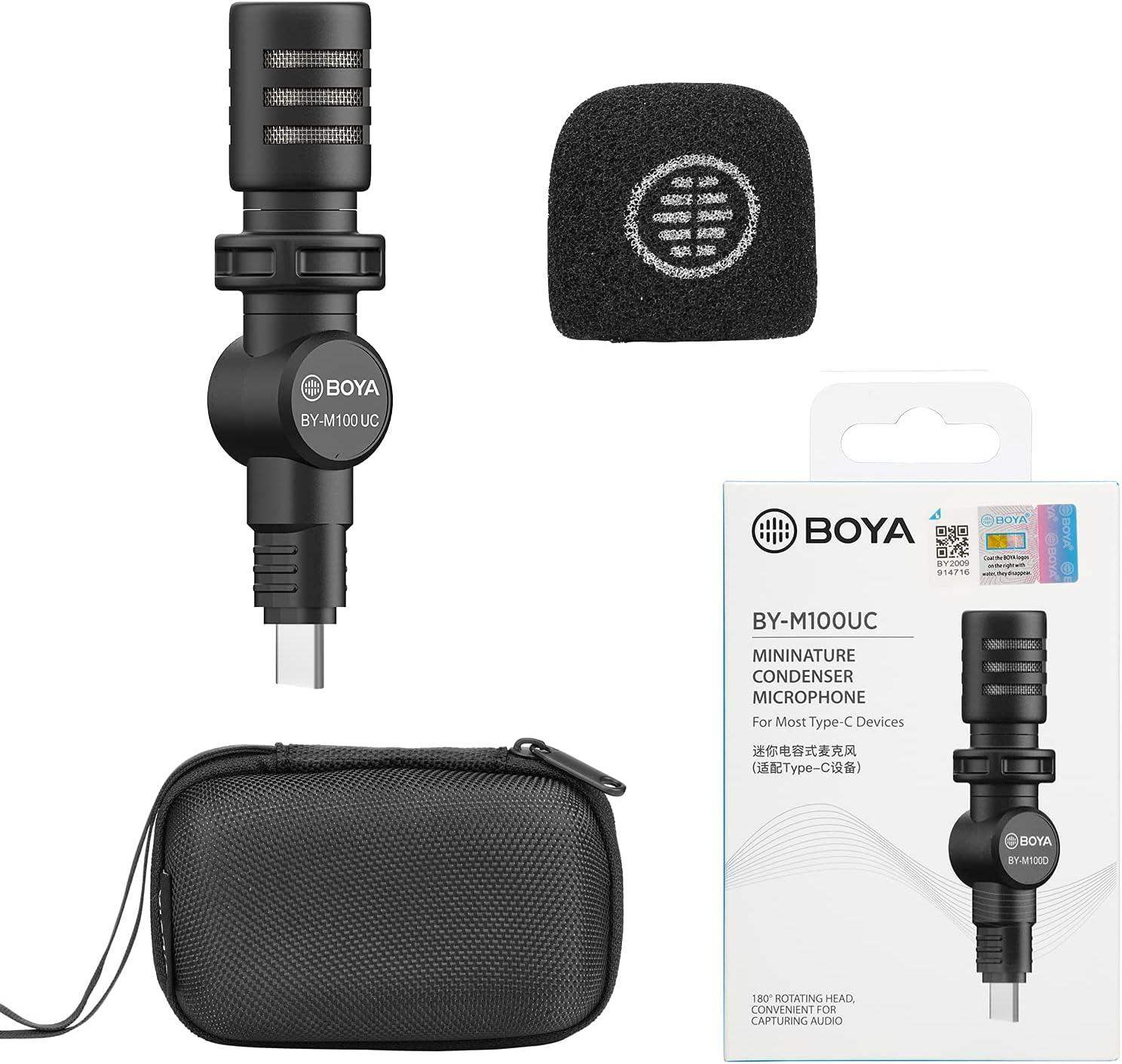 Boya By-M100Uc Type-C Miniature Condenser Microphone - GulfStore.com