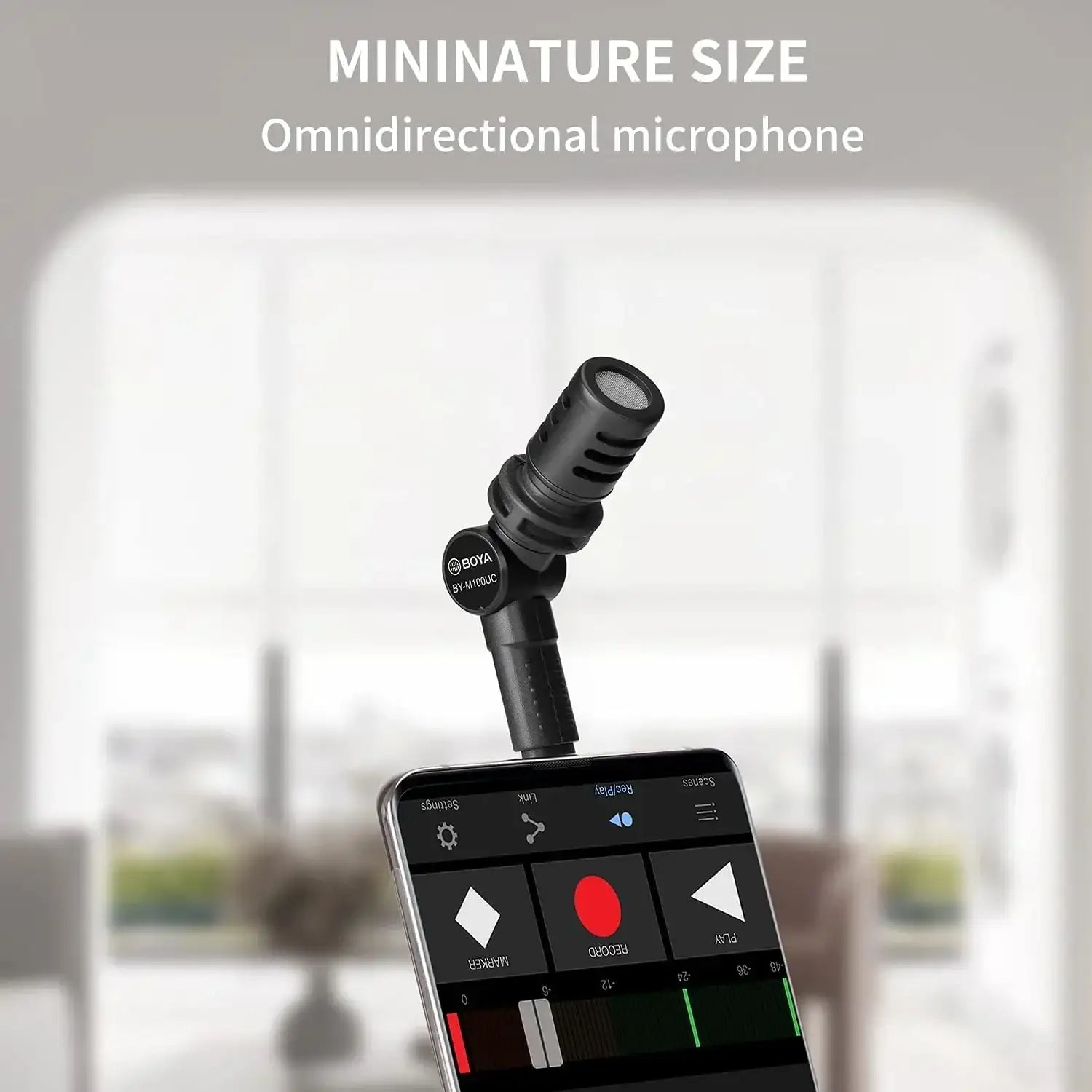 Boya By-M100Uc Type-C Miniature Condenser Microphone - GulfStore.com
