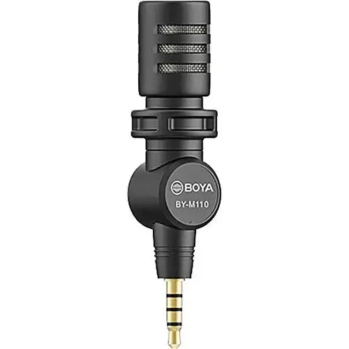 Boya BY-M110 , Miniature Condenser Microphone with Plug & Play 3.5mm TRRS - GulfStore.com