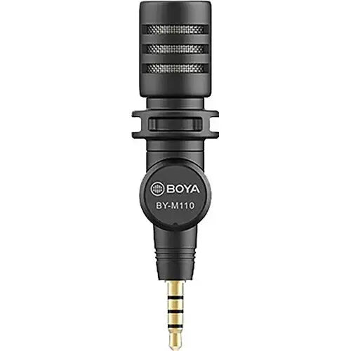Boya BY-M110 , Miniature Condenser Microphone with Plug & Play 3.5mm TRRS - GulfStore.com