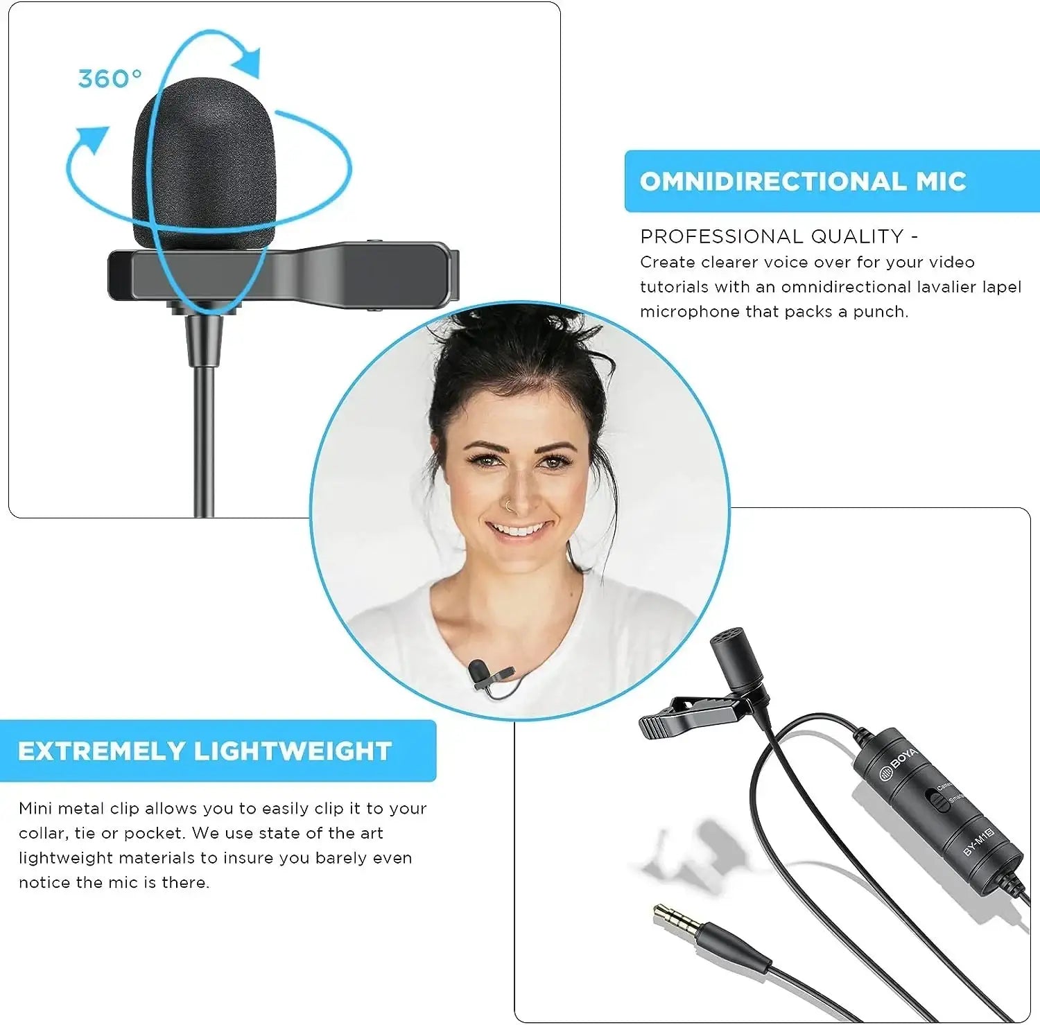 Boya Universal Lavalier Microphone - BY-M1S - GulfStore.com