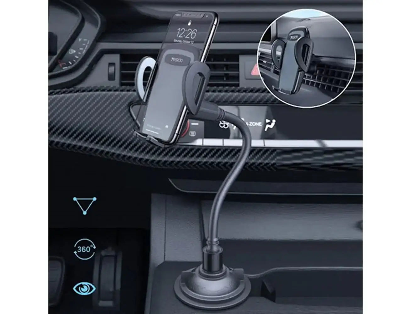 Choetech Yesido C112 Car Cup Holder For All Smart Phones - GulfStore.com