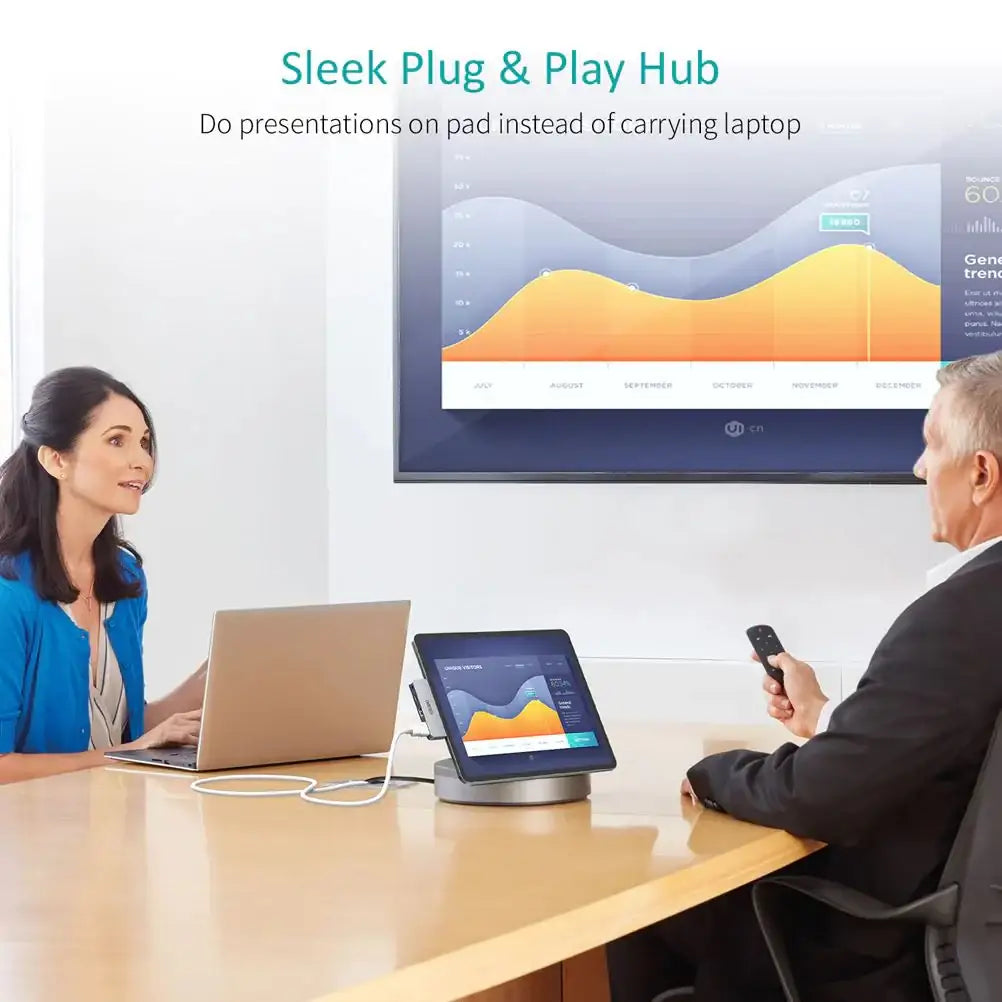 Choetech 4 in 1 USB C Dock For all usb C Devices HUB-M13-BK - Grey - GulfStore.com