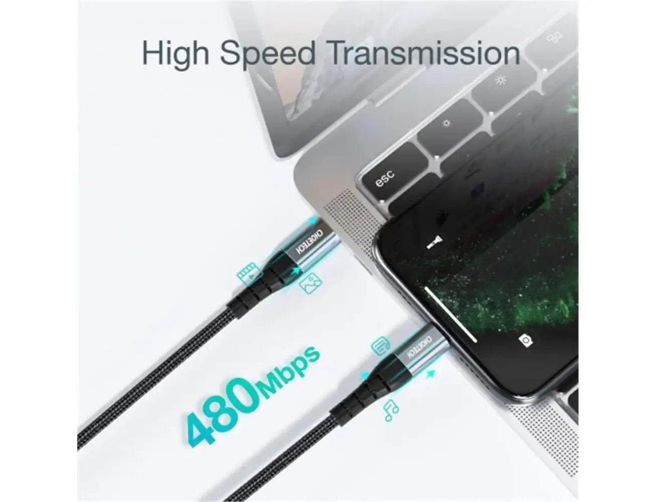 Choetech MFI 1.20MM Lightning to USB C PD Cable IP0039 - Black - GulfStore.com