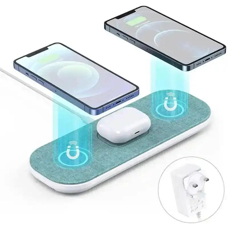 Chotech T569-S 3-in-1 Magnetic Wireless Charging Pad – Light Green - GulfStore.com