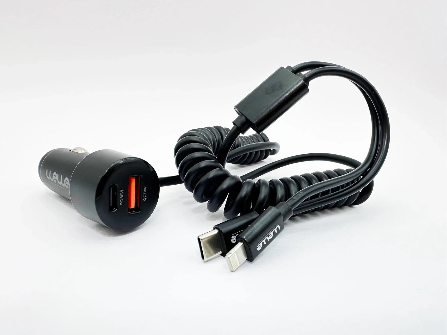 wewe premium car charger pd port with type -c and lightning cable - cv-006 - GulfStore.com
