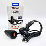 wewe premium car charger pd port with type -c and lightning cable - cv-006 - GulfStore.com