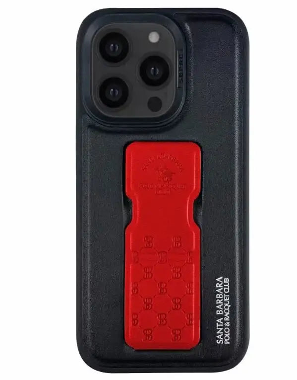 Santa Barbara Polo Santa Barbara Polo Parker Magnetic Bracket Genuine Santa Barbara Leather Case iPhone14 Max , Red - GulfStore.com
