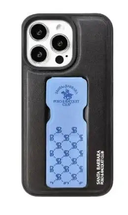 Santa Barbara Polo , Santa Barbara Polo Parker Magnetic Bracket Genuine Santa Barbara Leather Case iPhone14 Max , Blue - GulfStore.com