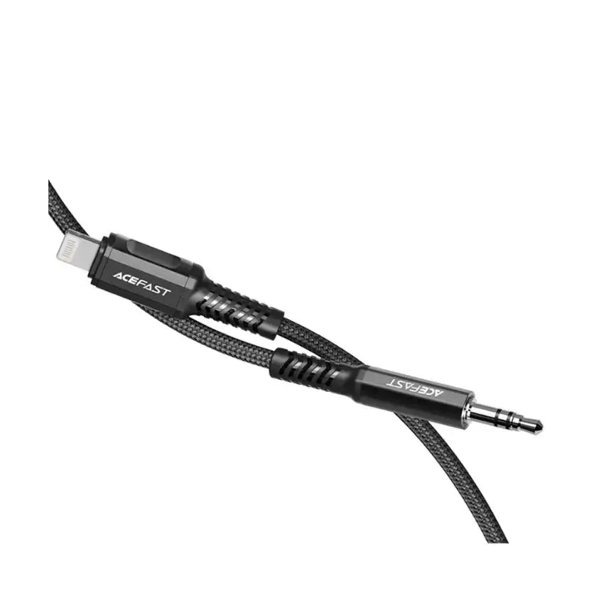 Acefast C1-06 Lightning To 3.5Mm Aluminum Alloy Audio Cable,1.2 M – Black - GulfStore.com