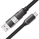 AceFast | 17964 | C13-04 | Usb A/Usb C To Usb C Zinc Alloy Connectors Charging Data Cable | Black - GulfStore.com