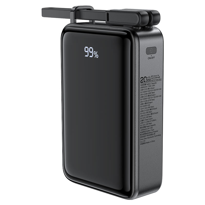 AceFast | 15926 | M4 | 20000 PD67W Power Bank | Black